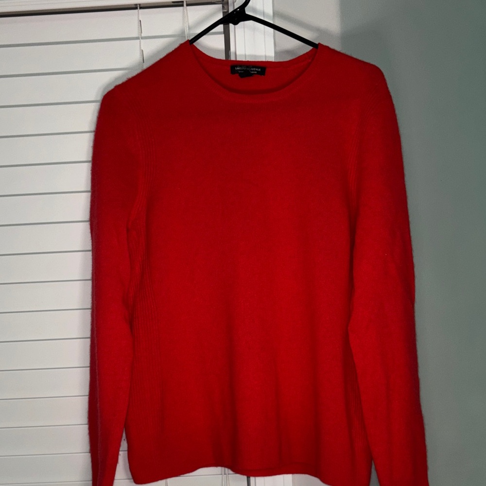 Saks Fifth Avenue Red Crew Neck Sweater - Picture 1 of 5